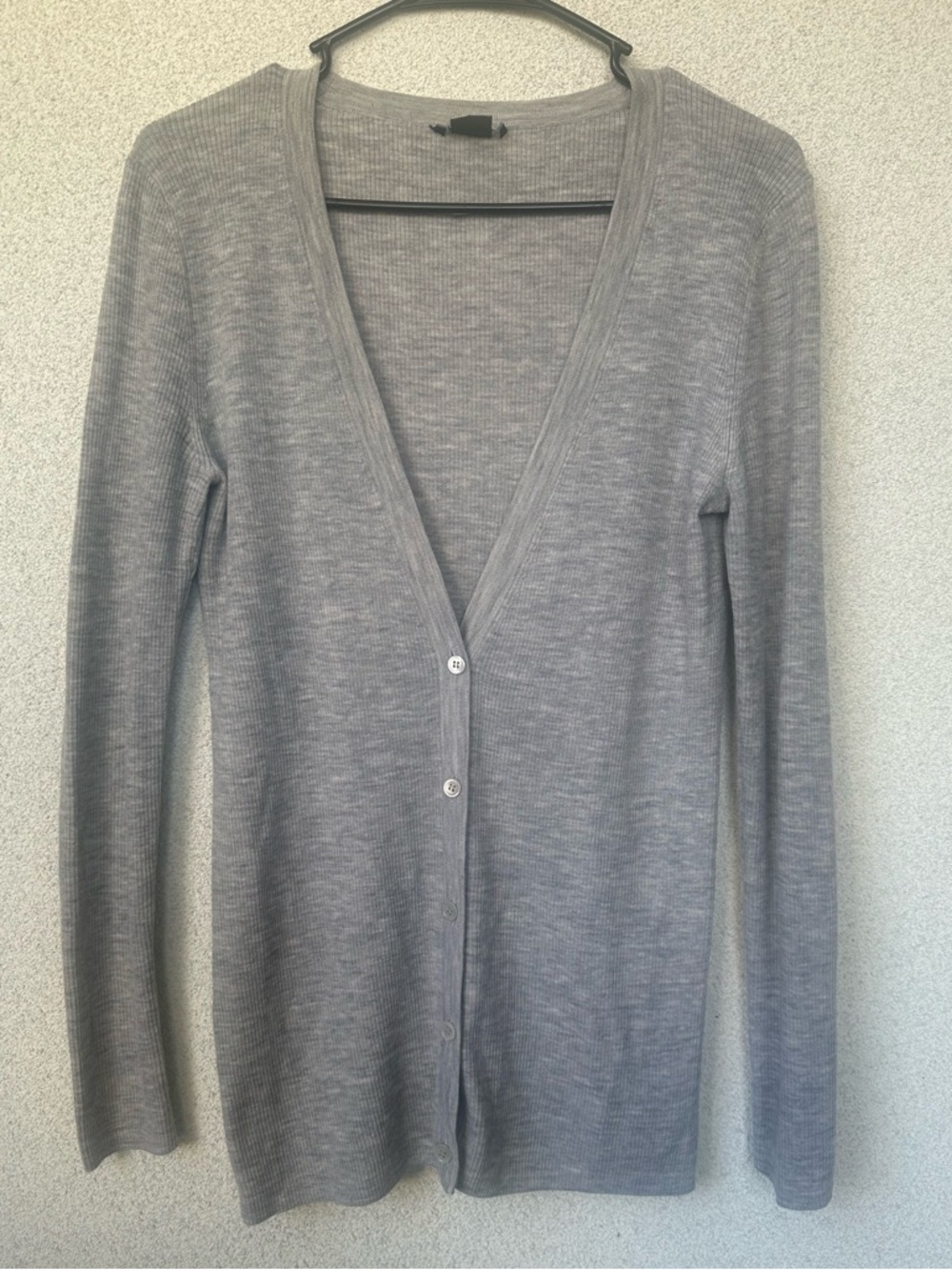 Theory Orhila Preen Wool Cardigan in Grey, Size Medium, Like New